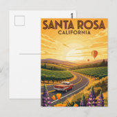 Carte Postale Père Noël Rosa California Travel (Devant / Derrière)