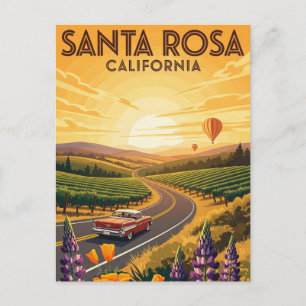 Carte Postale Père Noël Rosa California Travel