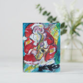 CARTE POSTALE PÈRE NOËL & SAX, PARTI NOËL (Debout devant)