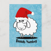 Carte Postale Père Noël Sheep Bah Humbug (Devant)