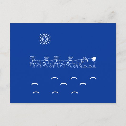 Carte postale - Père Noël Sleigh ride (Devant)