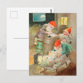 Carte Postale Père Noël suédoise de Noël (par Jenny Nyström) (Devant / Derrière)