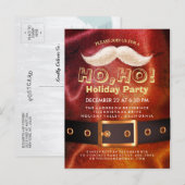 Carte Postale Père Noël Suit Noël Ho, Ho, Invitation de fête de (Devant / Derrière)
