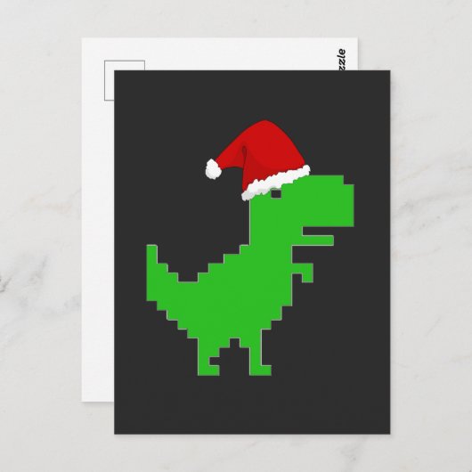 Carte Postale père Noël trex (Devant / Derrière)