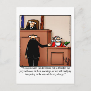 Carte postale père Noël Trial Humour Christmas
