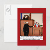 Carte postale père Noël Trial Humour Christmas (Devant / Derrière)