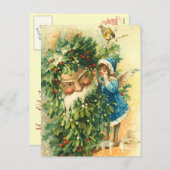 Carte postale Père Noël victorienne (Devant / Derrière)