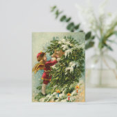 Carte postale Père Noël victorienne (Debout devant)