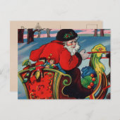 Carte postale Père Noël victorienne (Devant / Derrière)