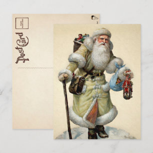 Carte postale Père Noël victorienne