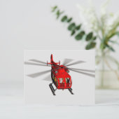 Carte Postale Père Noël Vient En Heli (Debout devant)