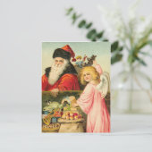 Carte postale Père Noël vintage (Debout devant)