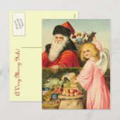 Carte postale Père Noël vintage (Devant / Derrière)