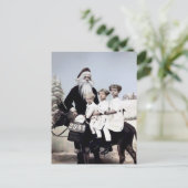 Carte postale Père Noël vintage (Debout devant)