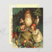 Carte postale Père Noël vintage (Devant / Derrière)