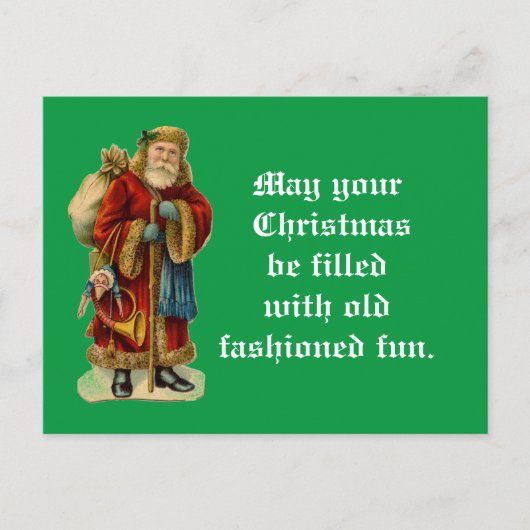 Carte Postale Père Noël vintage Avec Cadeaux (Devant)