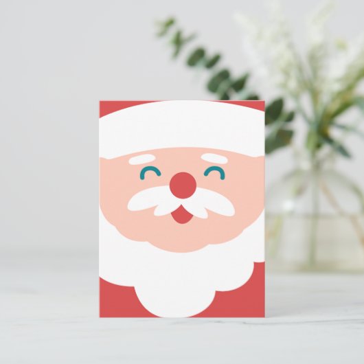 Carte Postale Père Noël Visage Père Noël Mignonne Noël Don T (Debout devant)