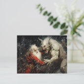 Carte Postale Père Noël VS Krampus (Debout devant)
