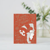 Carte postale père Noël Yoga Christmas (Debout devant)