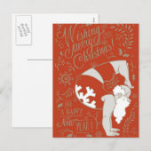 Carte postale père Noël Yoga Christmas (Devant / Derrière)