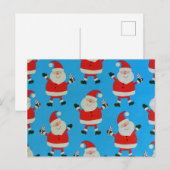 Carte Postale Pères Noël heureux (Devant / Derrière)