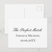 Carte Postale Perfect Match Wedding Matchbox–PersonalizedEdition (Devant / Derrière)