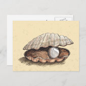 Carte Postale Perfect Pearl Seashell (Devant / Derrière)