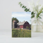 Carte Postale Perfect Red Barn et Silo (Debout devant)
