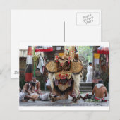 Carte Postale performance de danse balinaise Barong (Devant / Derrière)