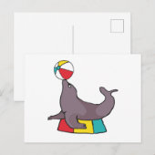 Carte Postale Performing Seal (Devant / Derrière)