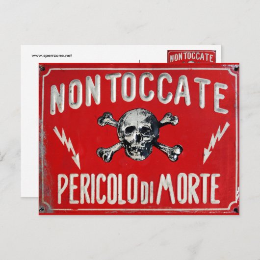 Carte Postale Pericolo di Morte (Devant / Derrière)