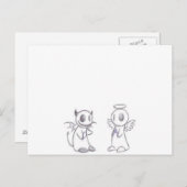 CARTE POSTALE PÉRIL ET ANGEL (Devant / Derrière)