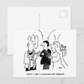 Carte Postale Période de réflexion de mariage drôle (Devant / Derrière)