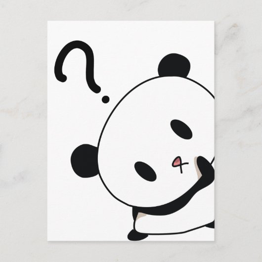 Carte Postale période des questions panda (Devant)