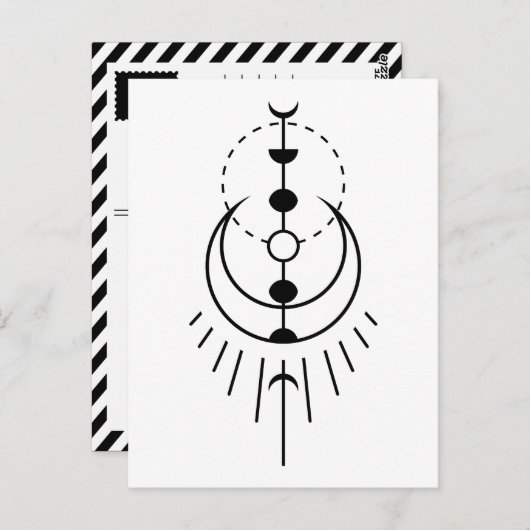 Carte Postale période lunaire éclipse lunaire (Devant / Derrière)