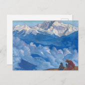 Carte Postale Perle de la recherche, 1924 par Nicholas Roerich (Devant / Derrière)