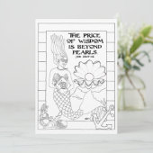 Carte postale Perle de la sagesse sirène (Debout devant)