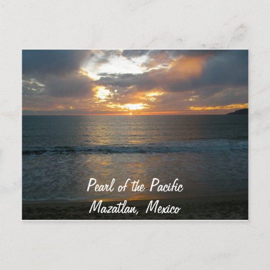Carte Postale Perle du Pacifique Mazatlan Mexique coucher de sol (Devant)