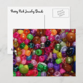 Carte Postale Perles de bijoux colorées (Devant / Derrière)