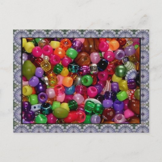 Carte Postale Perles de bijoux colorées (Devant)