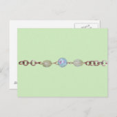 Carte postale - Perles et chaîne de cuivre (Devant / Derrière)