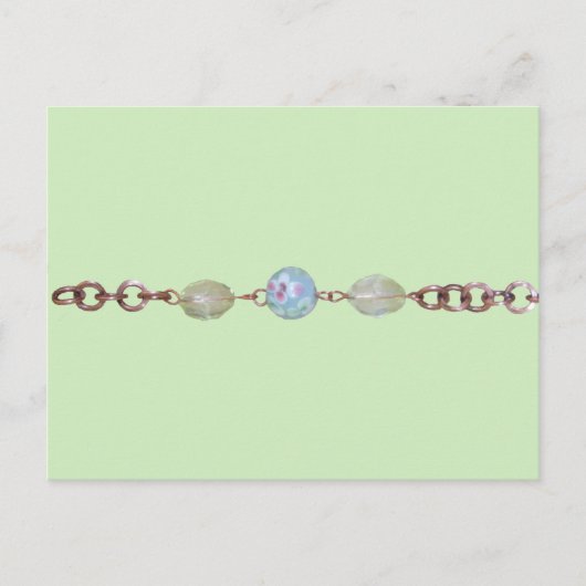 Carte postale - Perles et chaîne de cuivre (Devant)
