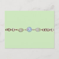 Carte postale - Perles et Chaîne en Cuivre