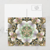 Carte Postale Perles et kaléidoscope d'or (Devant / Derrière)
