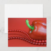 Carte Postale perles et paprika rouges (Devant / Derrière)