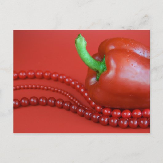 Carte Postale perles et paprika rouges (Devant)