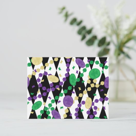 Carte Postale Perles Mardi Gras (Debout devant)