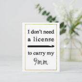 Carte Postale Permis Crochet Hook Faux Gold Border Crafts (Debout devant)