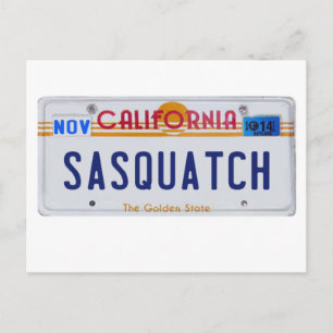 Carte Postale Permis de la Californie Sasquatch