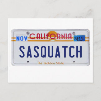 Carte Postale Permis de la Californie Sasquatch